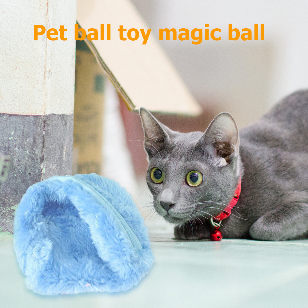 Magic Roller Ball Activation Automatic Ball Dog Cat Interactive Funny Chew Plush Electric Rolling Ball Pet Dog Cat Toy. 