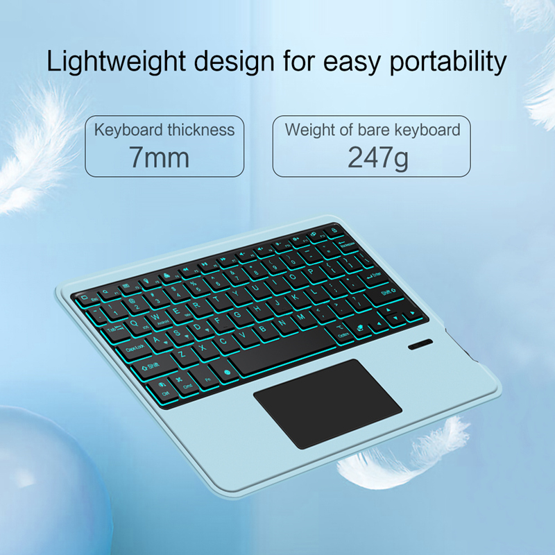 Deutsch Wireless Bluetooth Backlight Touchpad Keyboard For Phone iPad Tablet Laptop German keyboard For Android iOS Windows. 