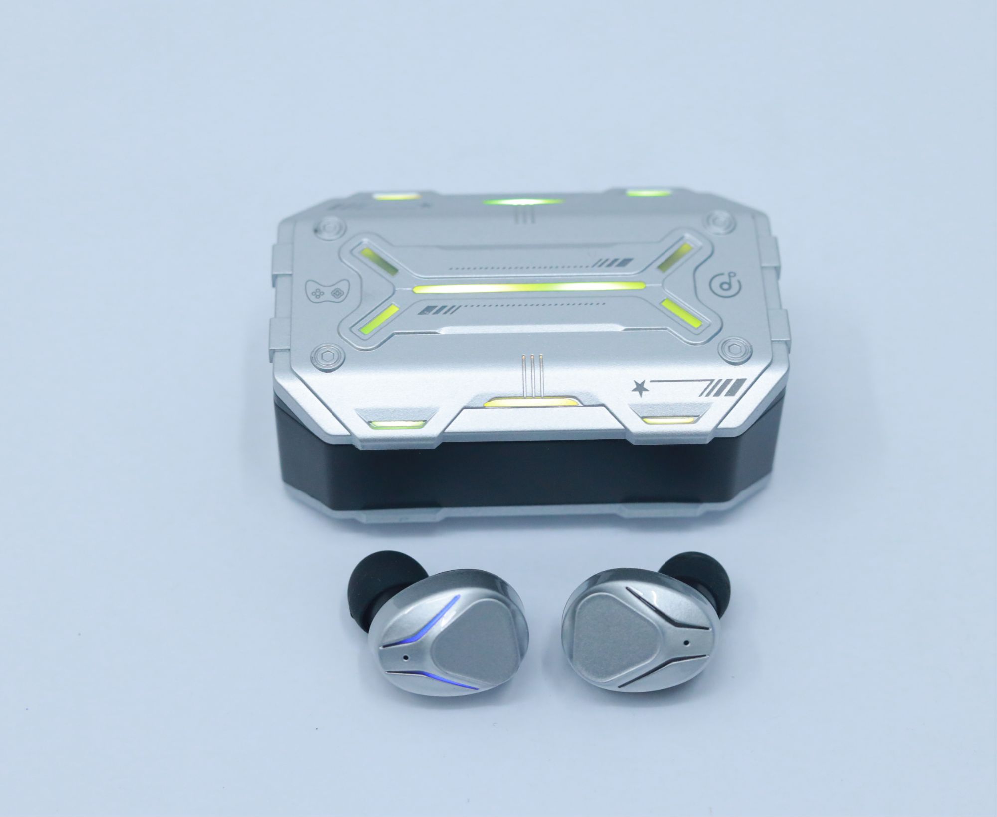 M99 Plus Gameing TWS Wireless Bluetooth5.3 Earbuds with Microphone,In Ear Headphones, Waterproof Sport Headset, Noise Reduction Bluetooth Earphones with RGB and LED Charging Case. 