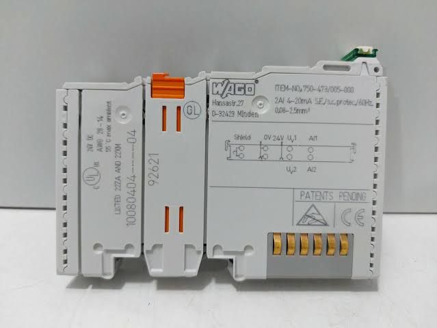 Wago 750-473, 2 Channel analogue input module, PLC module, Brand: WAGO,  Germany. 