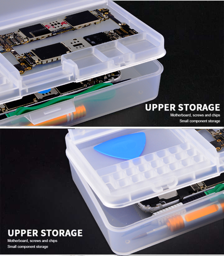 SUNSHINE SS-001A Multi-Functional Mobile Phone Repair Storage Box for IC Parts & Smartphone Opening Tools Collector. 