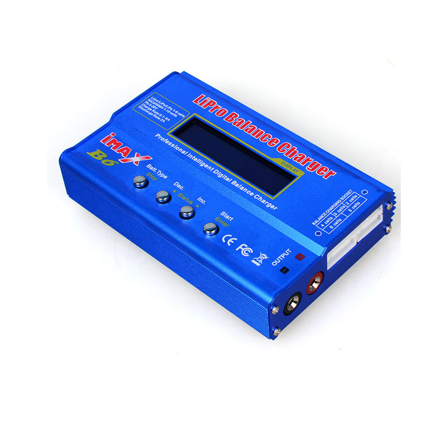 RCIMAX B6 Digtal LCD RC Battery Balance Charger Discharger with 15v 6A AC/DC Adaptor Deans Charge Cable for RC Lipo Li-Ion Ni-MH. 