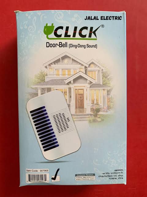 CLICK AC/DC Ding Dong Calling Door Bell Electronic Click  Piano Design Door AC/DC Calling Bell Sweet Sound For Home and Office. 