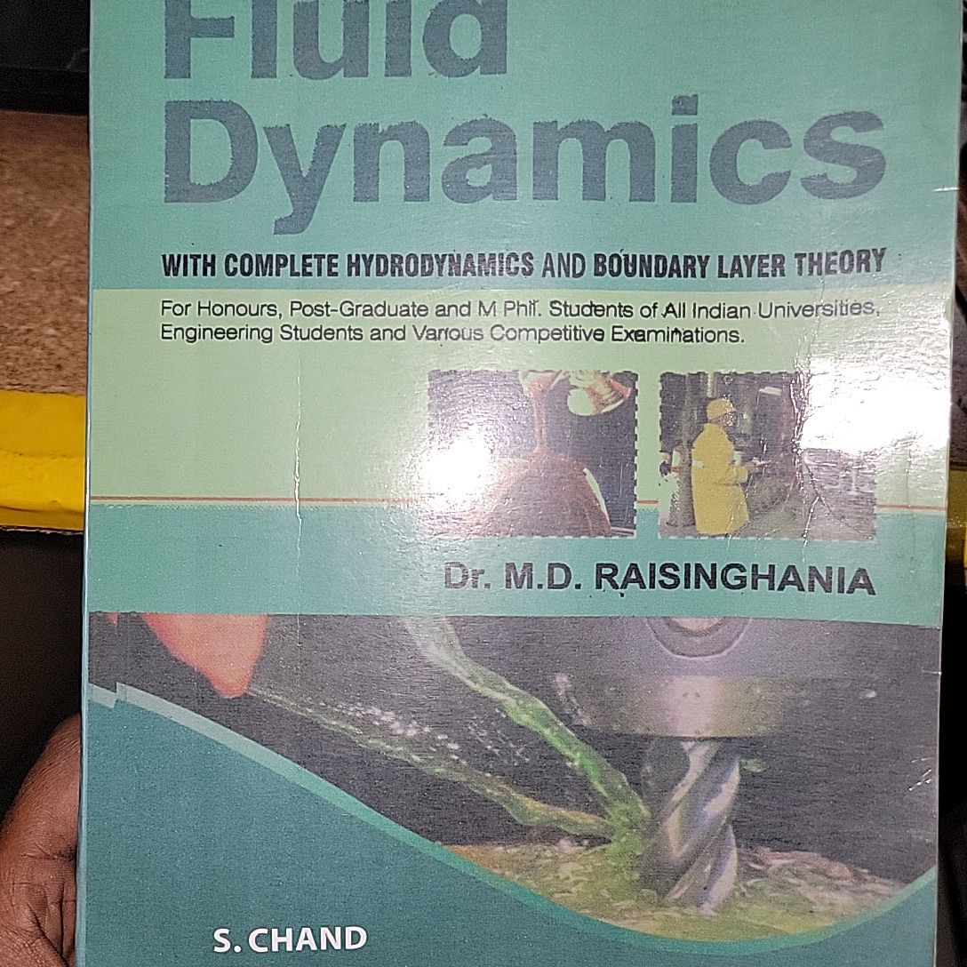 Fluid Dynamics With Complete Hydrodynamics By M.D. Raisinghania