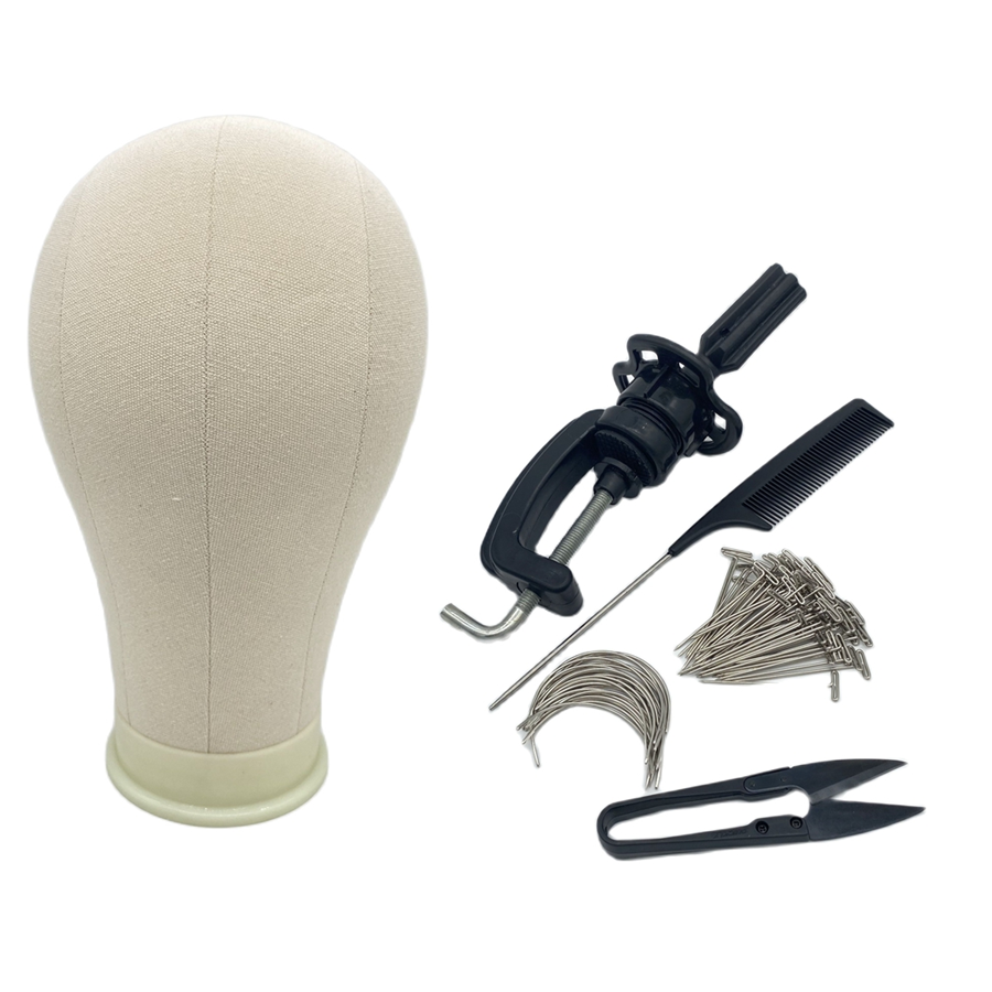 Canvas Block Head Training Mannequin wig Head Display Styling Mannequin Manikin Head Wig Stand wig head Stand. 