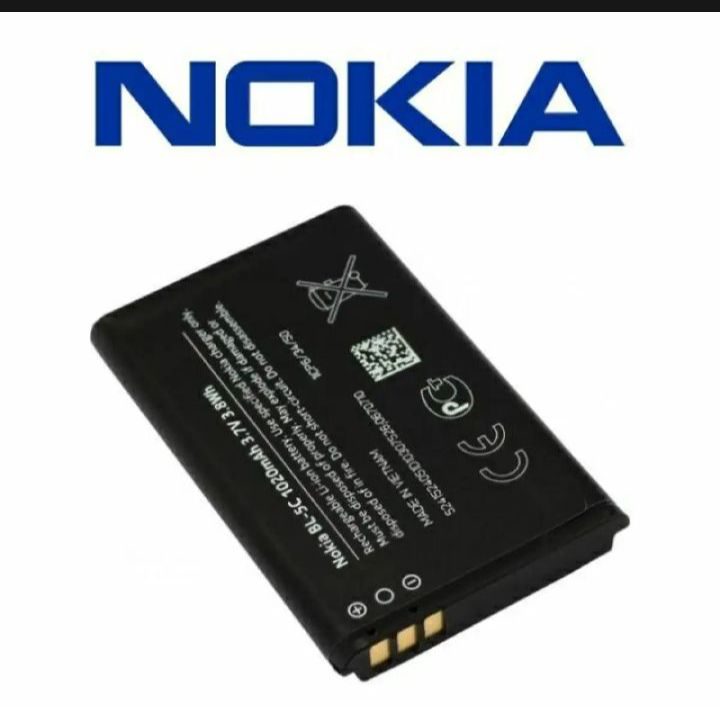 Original Nokia BL-5C phone battery for Nokia C2-01 C2-02 C2-03 C2-06 X2-01 5130 6230i N72 N70 5130 2610 6267 7610 E50 3208C. 