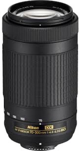 Nikon AF-P DX NIKKOR 70-300mm f/4.5-6.3G ED Camera Powerful Zoom Lens Autofocusfor DSLR Cameras - Black. 