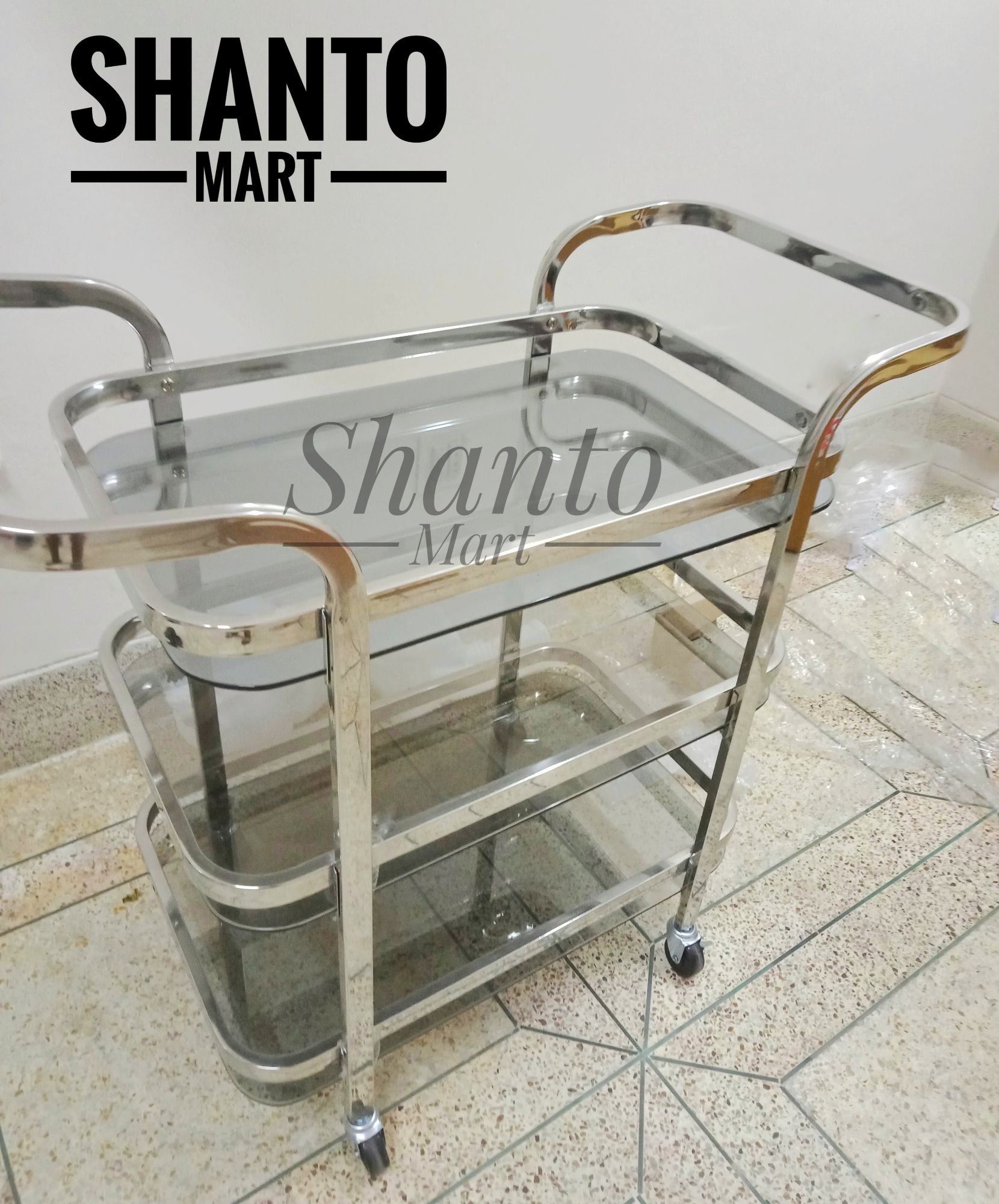 3 Layer Tea Trolley/Food serving Trolley. 