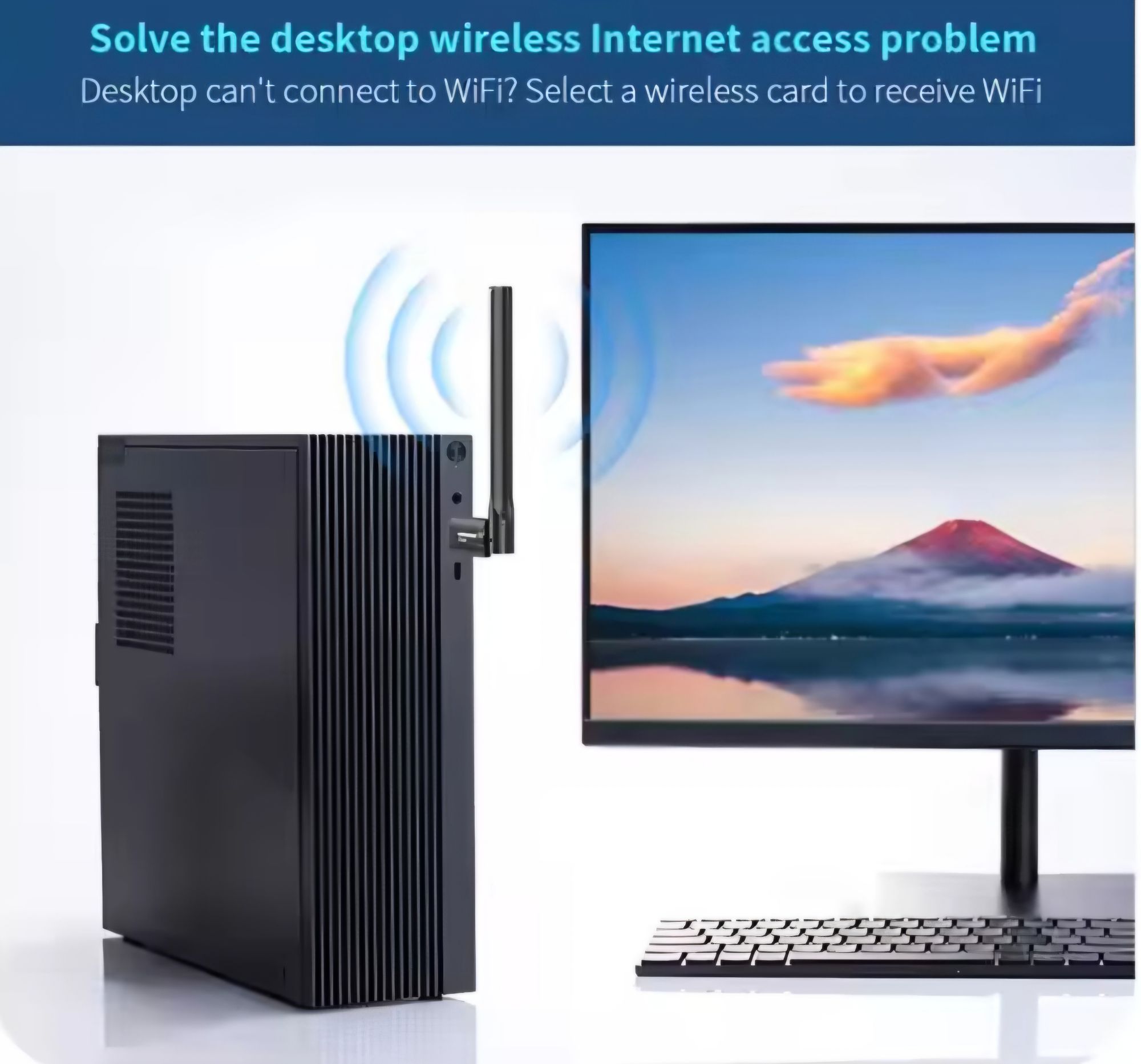COMFAST WiFi 6 Adapter 2.4G WiFi Card 3dBi Antenna Wifi6 USB Dongle AX300 802.11ax Wireless WiFi Receiver PC Laptop Driver Free. 
