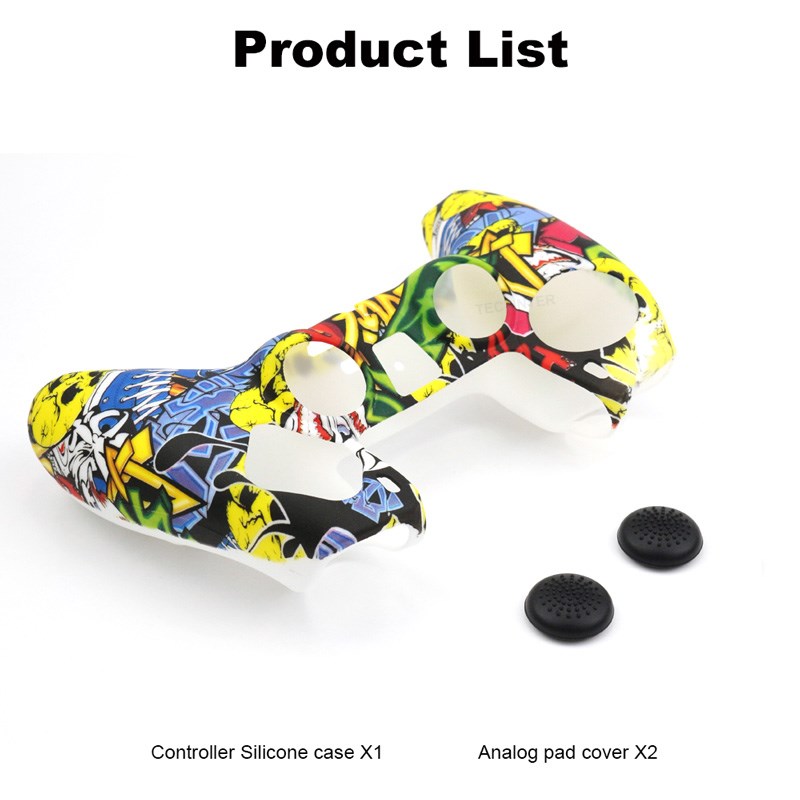 Silicone Protective Cover sleeve For PS5 Controller Accessories Rubber Case For PS5 Slim Gamepad Joysticks Thumb Grips Caps. 