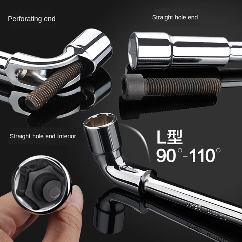 L-shaped Pipe Socket Wrench Car Repair Tool Set  Shaped Hexagonal Spanner Hand Tool Set Wrenchs Car Tool Set. 
