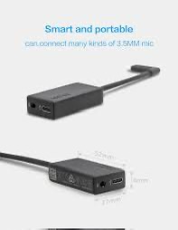 GOPRO 3.5MM MIC ADAPTER FOR HERO 11/10/9/8/7/6/5 BLACK - OFFICIAL GOPRO ACCESSORY. 
