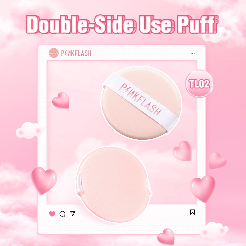 PINKFLASH Air Cushion Soft Double Side Use Puff Round Shaped Makeup Puff PF-T11#TL02. 