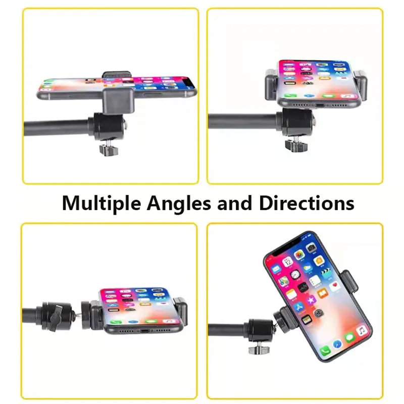 Desktop Mobile Phone Photography Holder Tripod with LED Light Table Tabletop Shooting Stand Tripods for Nail Art Photography. 