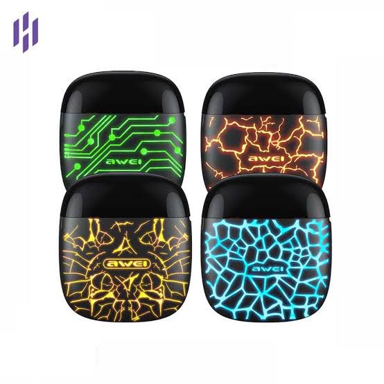 AWEI T28 Pro TWS RGB Ambient light Bluetooth v5.1 GAMING EARBUDS with Charging Case