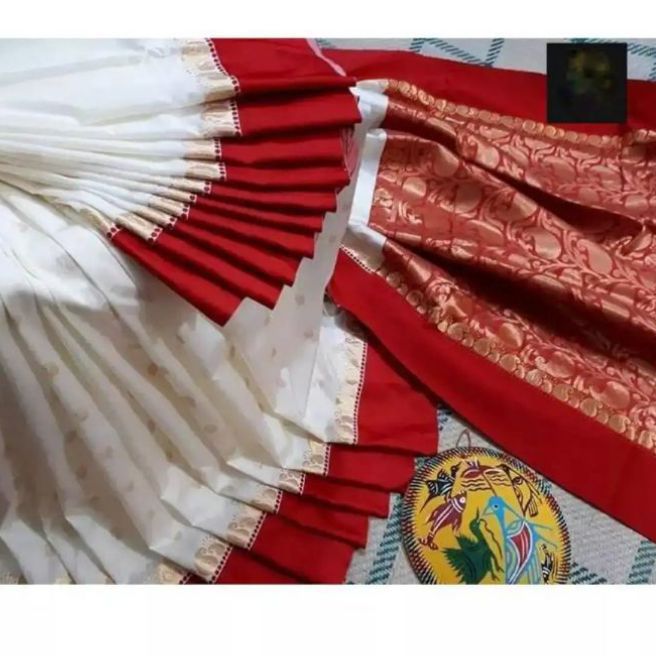 Sada Sari Lal Pair for Women Indian Silky – Elegant & Stunning Look ( 10 ) - Image 2