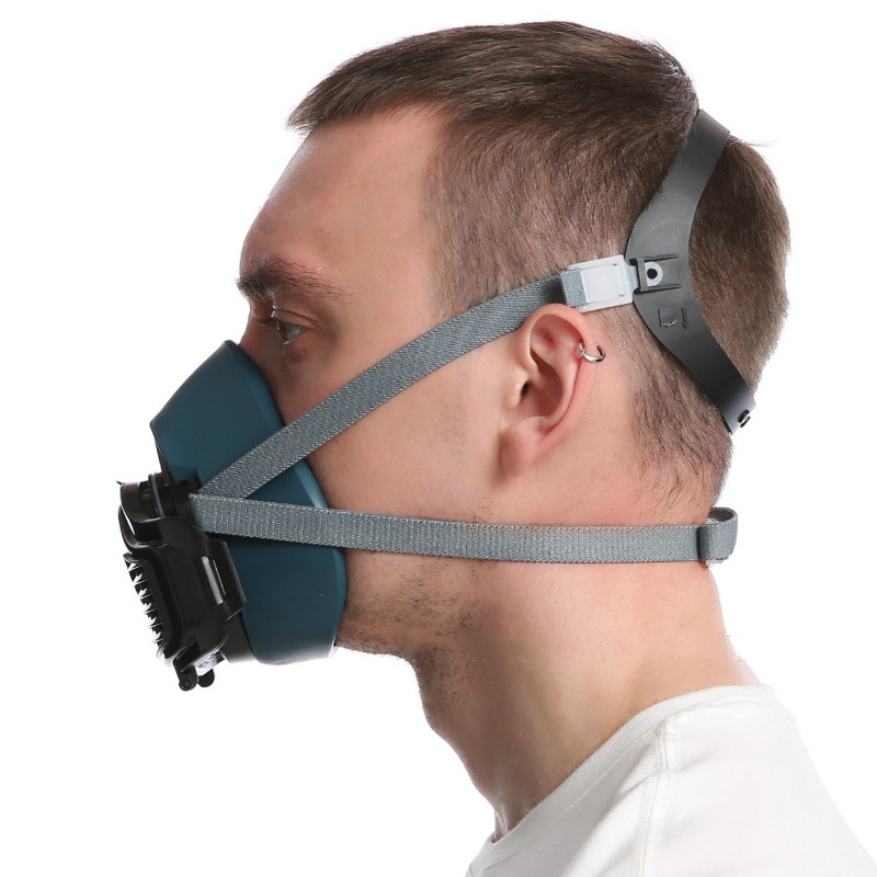Silicone Dustproof Filter Mask Suitable For Spray Paint House Decoration Grinding Dust Respirator Self-Priming Filter Dust Mask. 