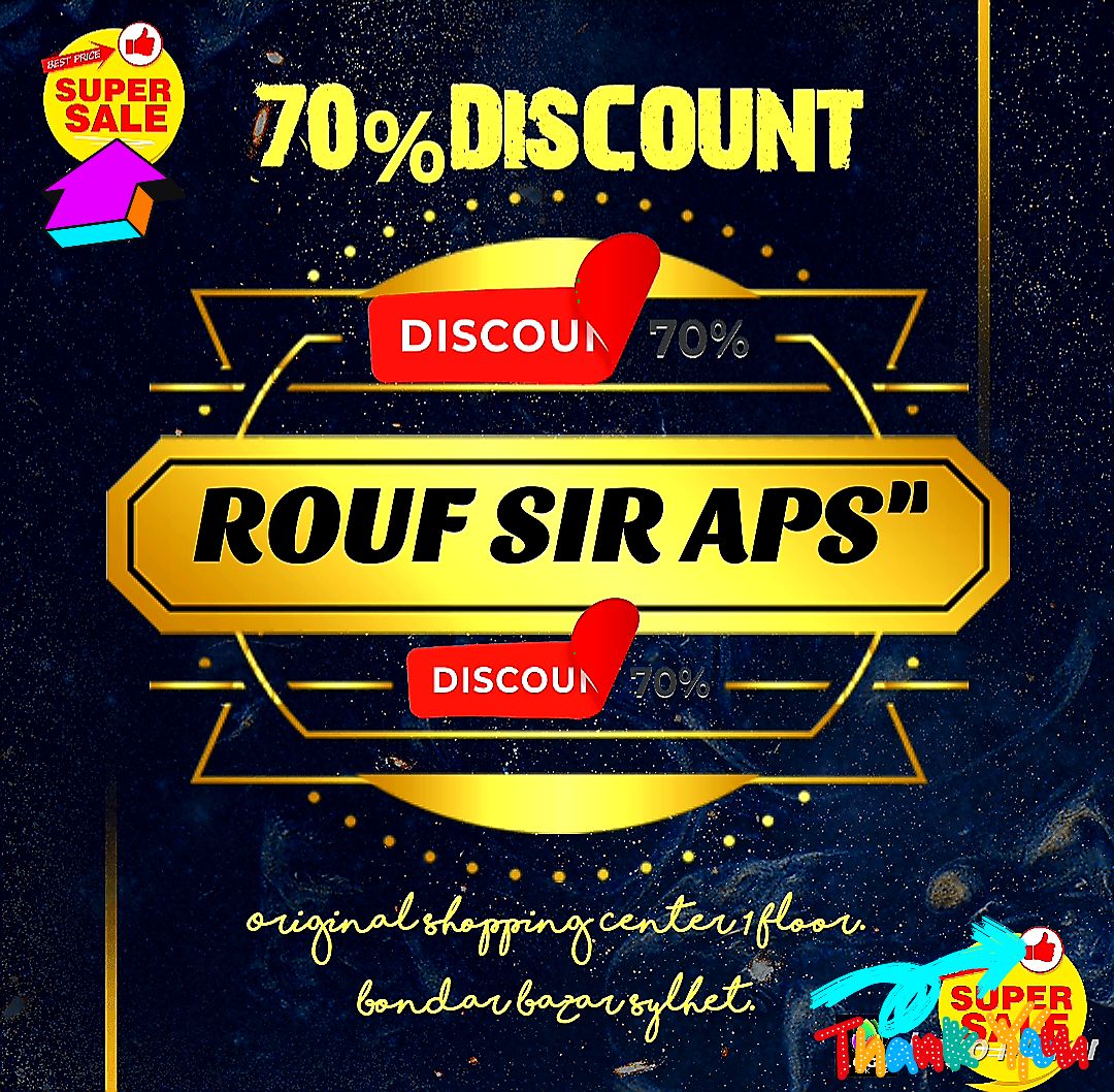 Shop online with ROUF SIR APS now! Visit ROUF SIR APS on Daraz.