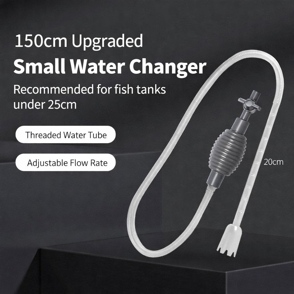 Aquarium Siphon with Switch 1.5m | Fish Tank Syphon | Vacuum Gravel Water Filter Cleaner Pump | Vacuum Cleaning Tools Accessories | Water Changer