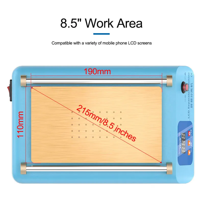 SUNSHINE S-918L LCD Screen Separator for Mobile Phone Below 8 Inches Super Suction Screen Repair Separation Machine. 