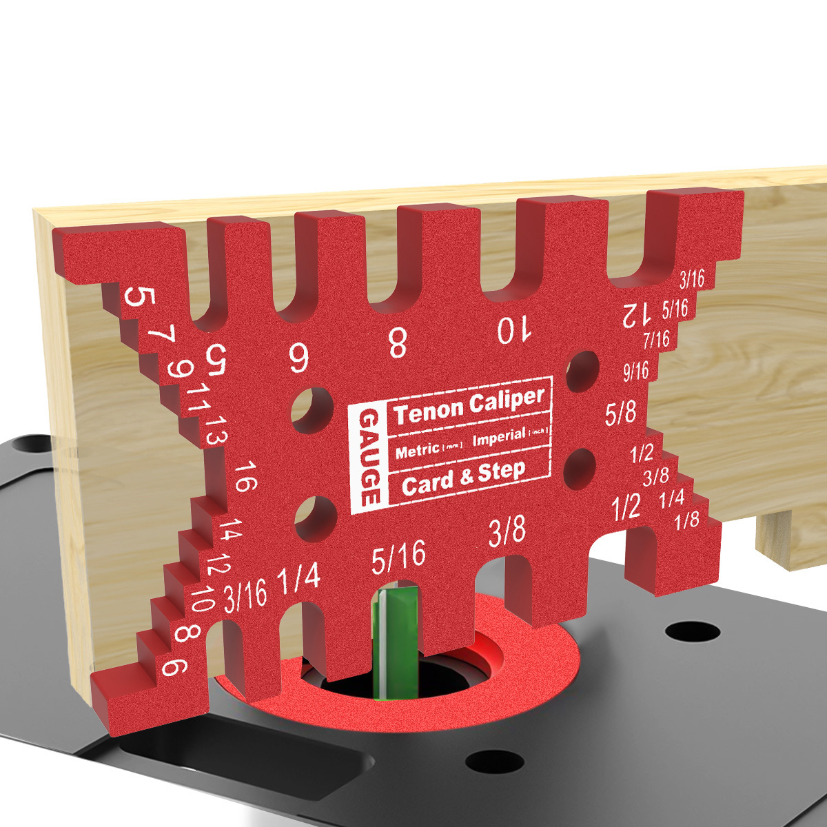 2Pc Aluminum Dovetail Jig and Triangle Ruler Kit - Router/Saw Table Precision Depth Gauge and Tenon Gaps Gauge for Woodworking. 