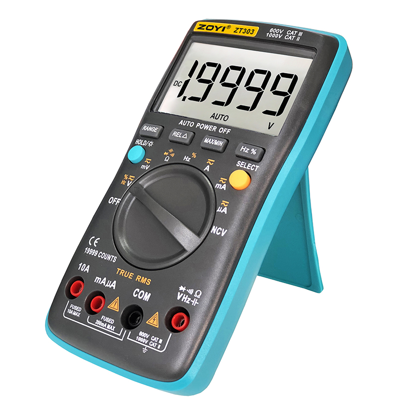 ZOYI ZT302 ZT303 Digital Multimeter 8000 19999 Counts True RMS Multifunction AC/DC Voltage Temperature Capacitance Tester DMM. 