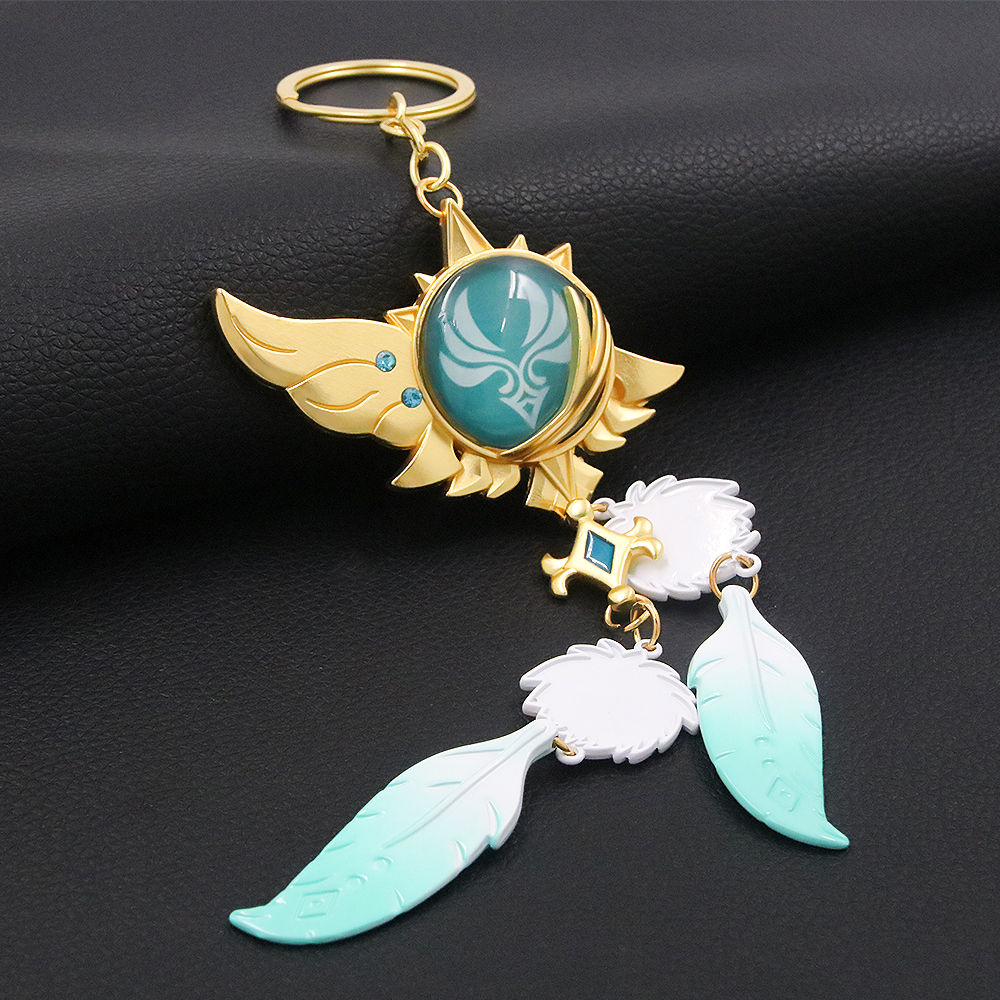 Genshin Impact Keychains Wanderer Vision Of God Keychain Cosplay Venti Nilou Scaramouche Eula Pendant Key Chains Costumes Props. 