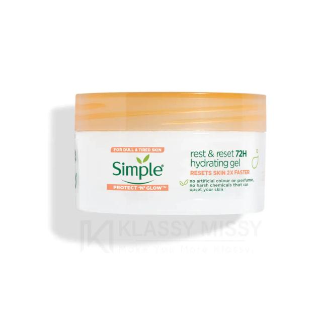 Simple Protect ‘N’ Glow Rest & Reset 72h Hydrating Gel 50ml. 