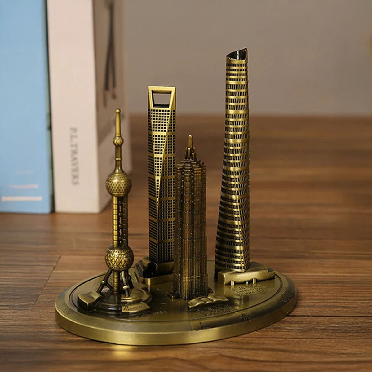 Shanghai Skyline Architecture Model Replica - Collectible Souvenir Building Decoration for Office or Home