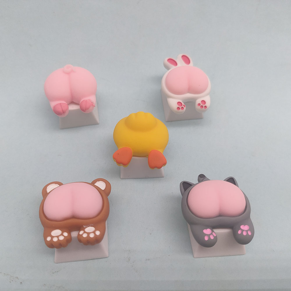 Cat Paw Butt Key Cap Animal Keycaps For Mechanical Gaming Keyboard Custom ESC Keycap Cherry Mx Switch For PC Gift For Birthday. 