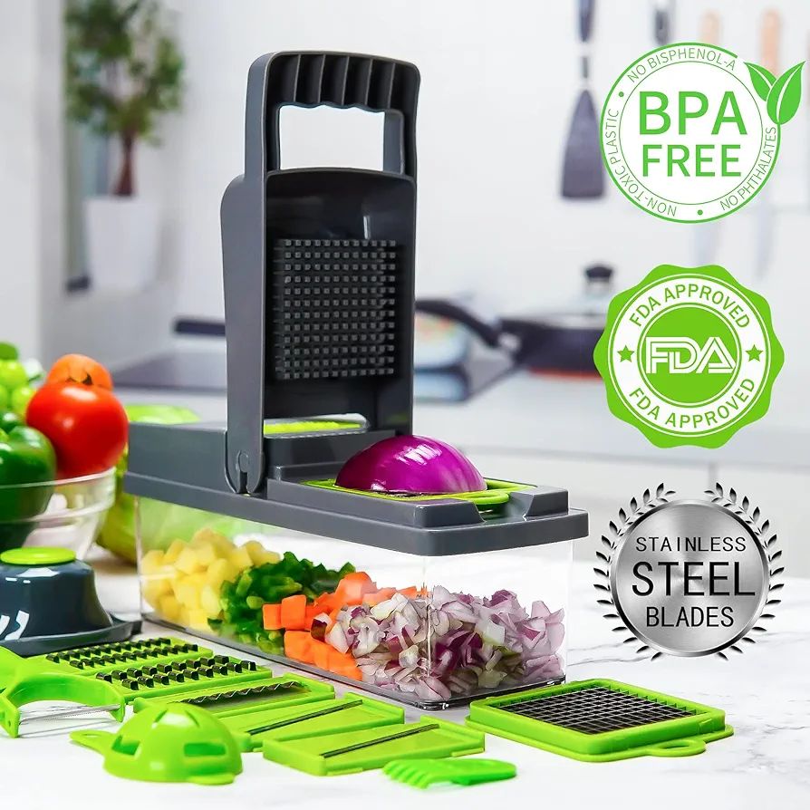 14 in 1 Vegetable Chopper  Multi-Function Kitchen Vegetables Cutter