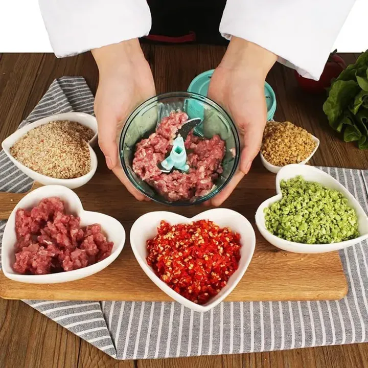 Handy Vegetable, Fruit, Dry Fruit Salad Maker Quick String Chopper Machine, With 3 Stainless Steel Blades. 