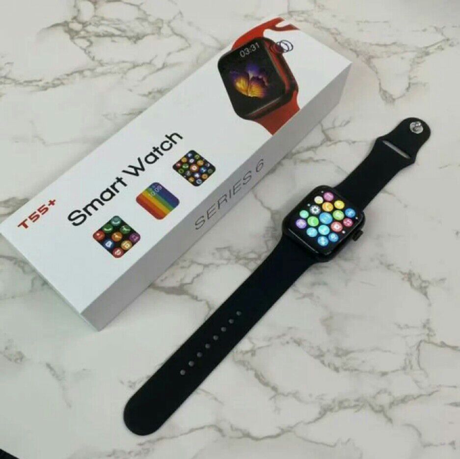 Rectangular T55 Plus Smartwatch T55 Plus Smart Watch Bluetooth Call. 