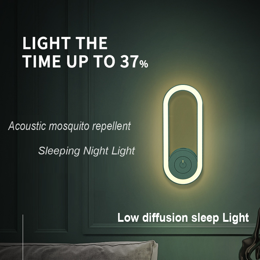 Ultrasonic Mosquito Repellent Frequency Conversion Home Ultrasound Power Saving Night Light Household Lamp Electronic Mosquito. 