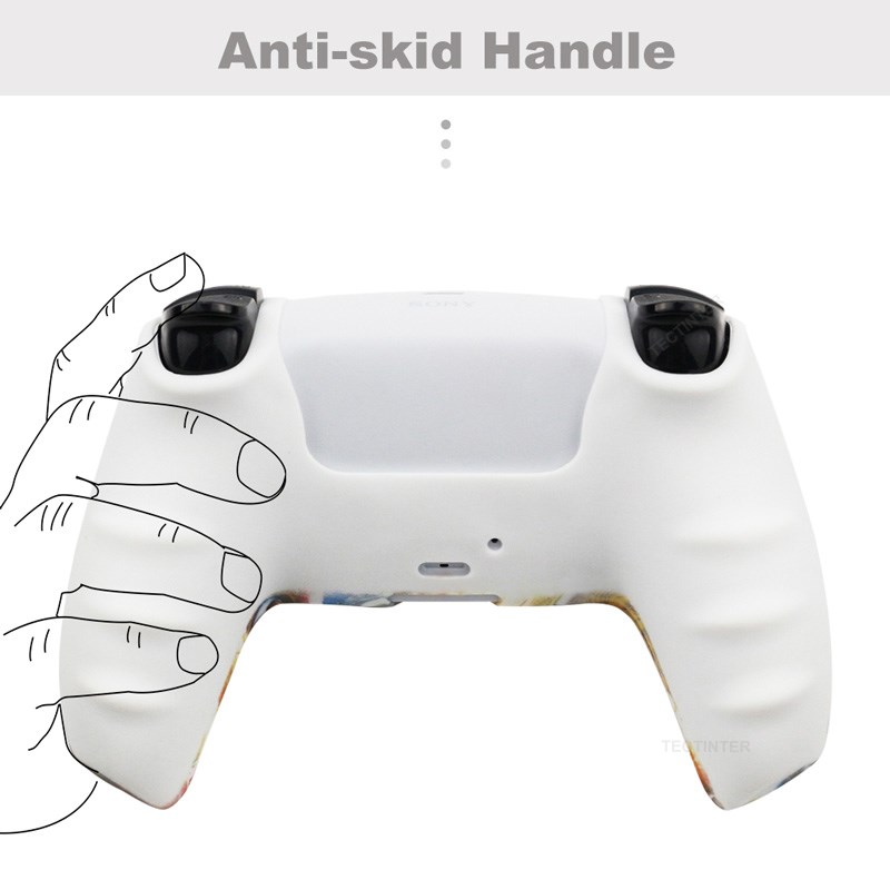 Silicone Protective Cover sleeve For PS5 Controller Accessories Rubber Case For PS5 Slim Gamepad Joysticks Thumb Grips Caps. 