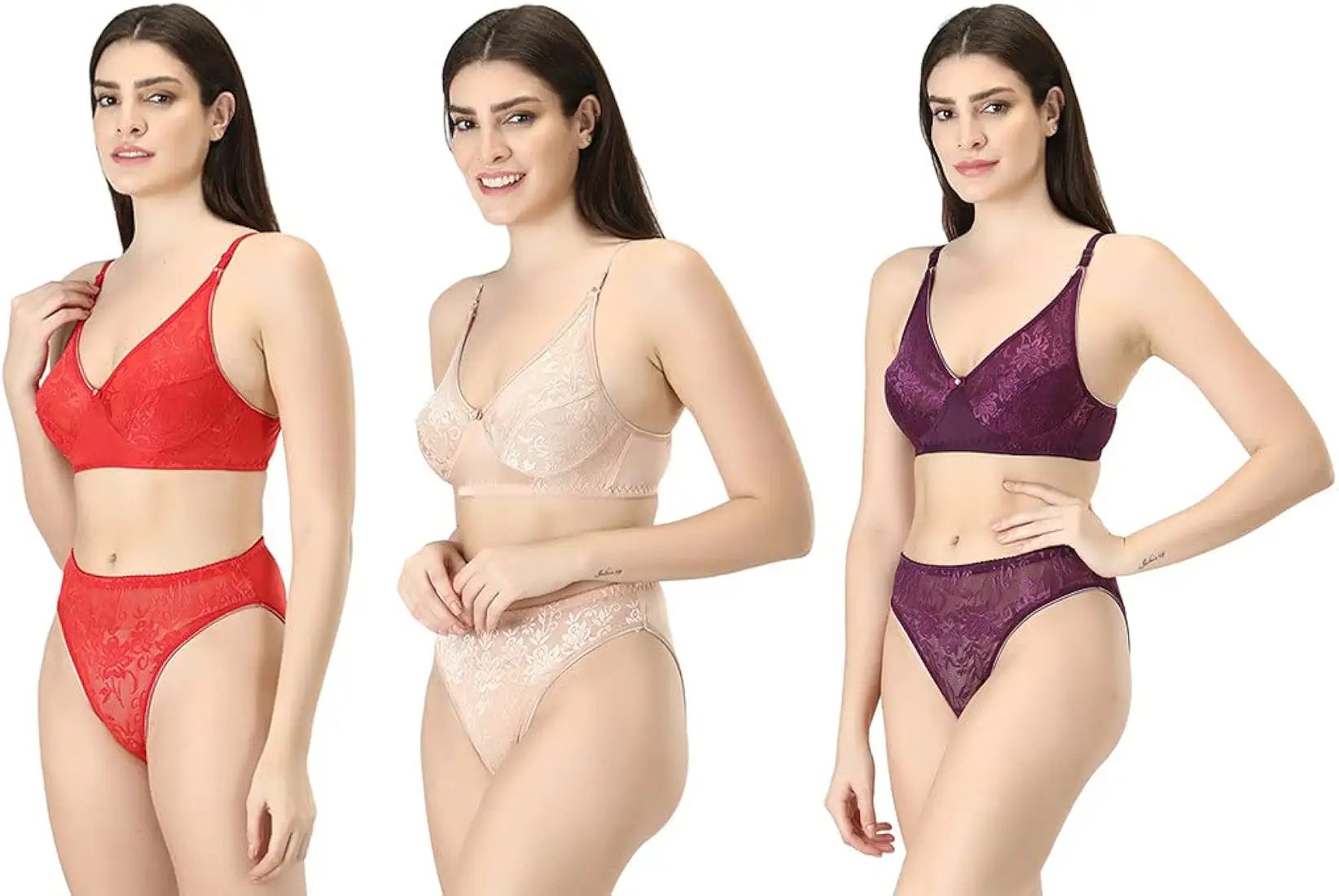 Thai rose soft net bras panty set. Best quality for girls women bra.. 