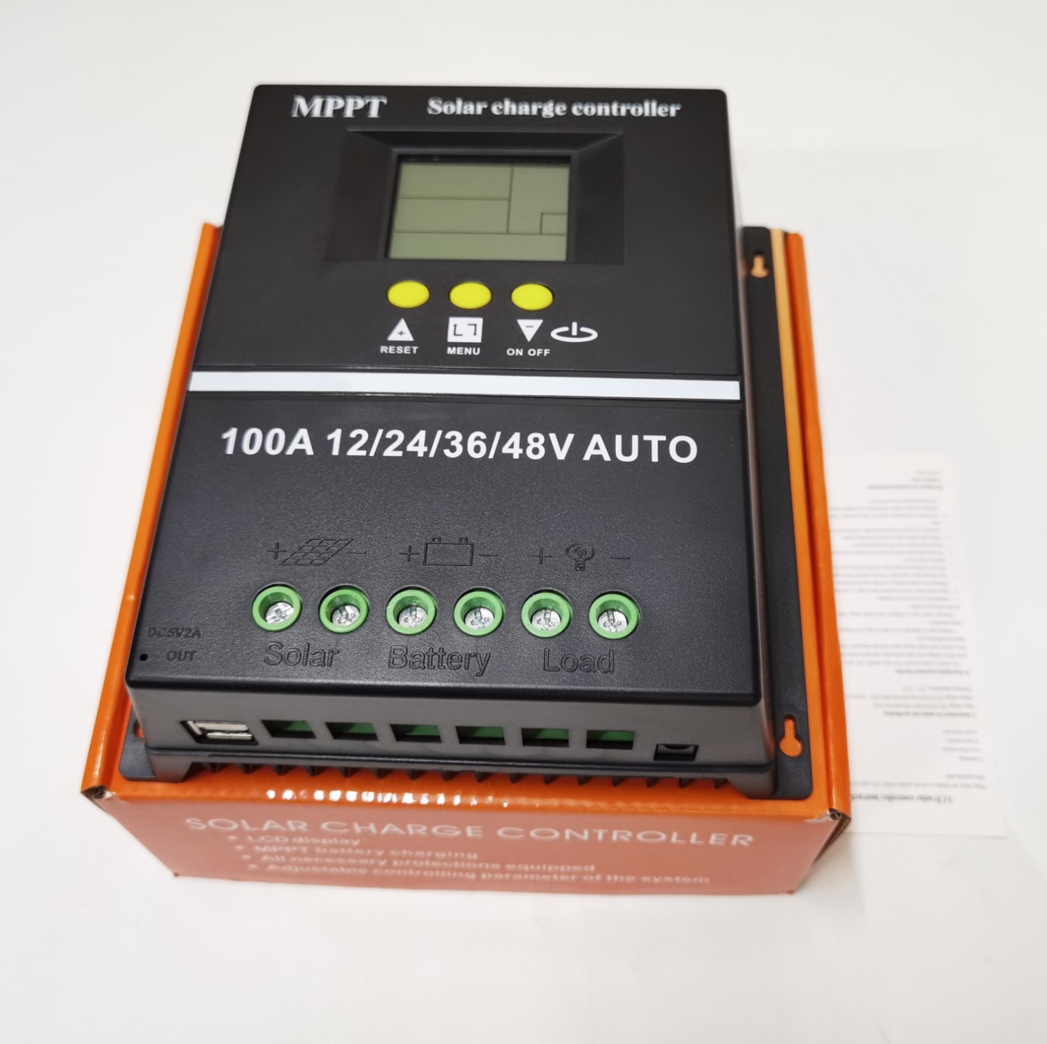 Snaterm 60A 80A 100A MPPT Solar Charge Controller Tool 12V 24V 36V 48V Solar Panel Battery Smart Regulator Lead Acid/Lithium use. 