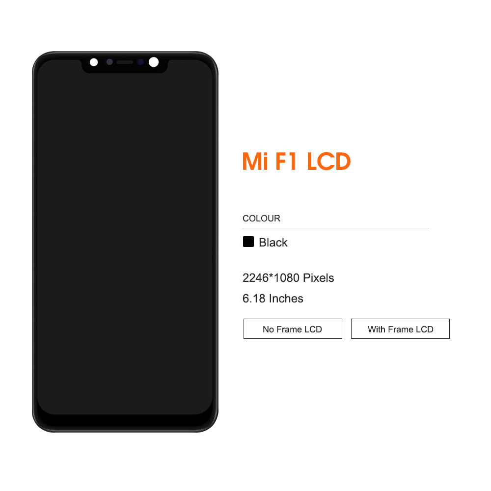 6.18'' Original Poco F1 Lcd Display For Xiaomi Pocophone F1 Lcd Display Touch Screen Digitizer Assembly For Xiaomi PocophoneF1. 