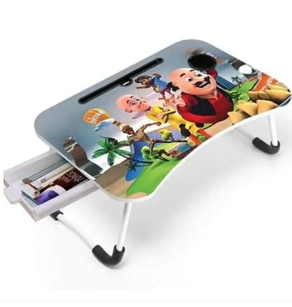 waterproof table most motu patlu with drwar portable laptop table  kids study table babys Study  table Computer Laptop Desk Small Foldable Multi-Function Bed Desk Simple Dormitory Lazy Table Bed with Laptop Table