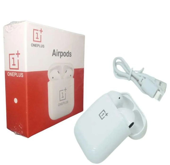 One Plus Earbuds Airpods Fashionable Stylish Good Quality Earphone and Headphones Bluetooth White Color