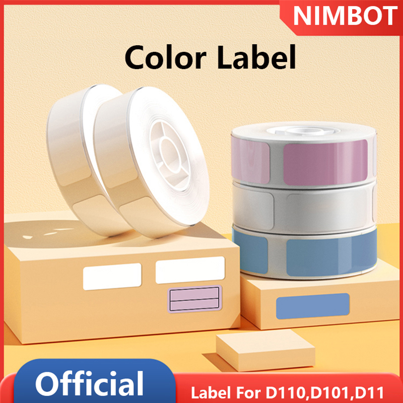 Niimbot  D101 D11 D110 Color Sticker Thermal Label Tag Waterproof Anti-Oil For Mini Portable Printer for mobile. 