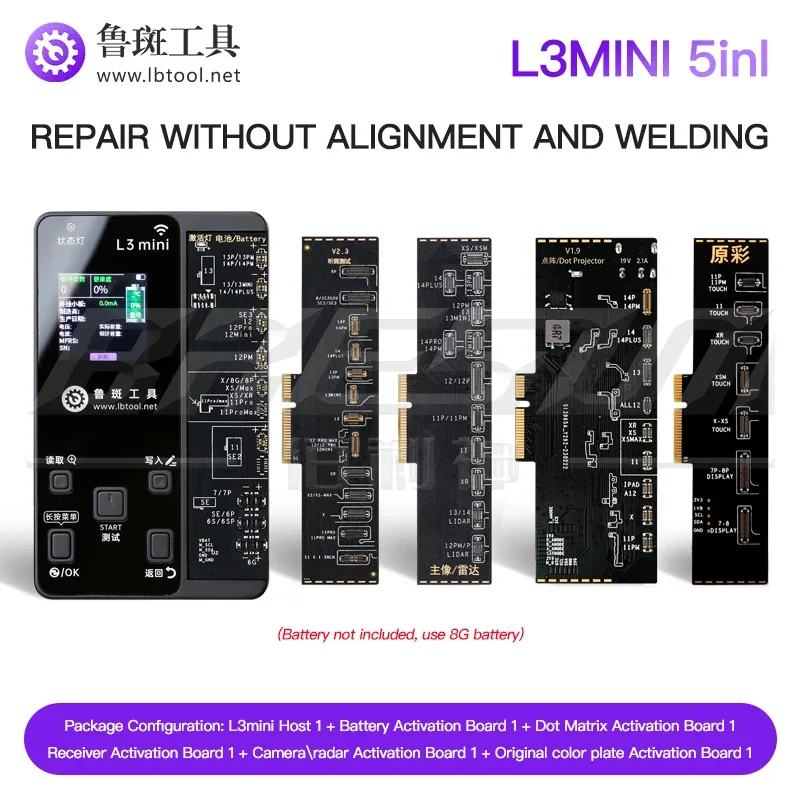 Luban L3Mini Smart Programmer is suitable for iPhone X/XS/XR 11 12 13 14 Pro Max Face ID Repair battery data camera data change. 