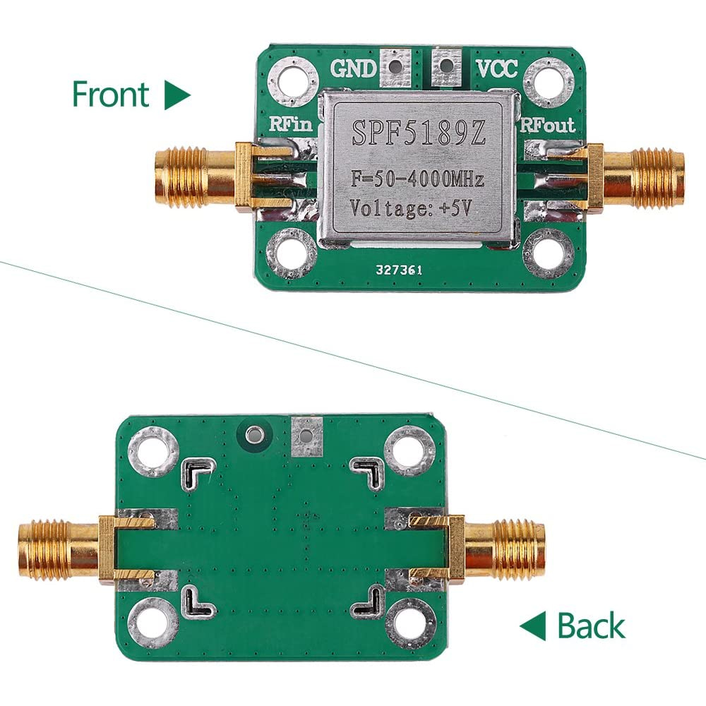 SPF5189 with Shielding Shell RF Signal Receiver SPF5189Z SPF-5189Z RF Low Noise Amplifier LNA 50-4000MHz NF=0.6dB. 