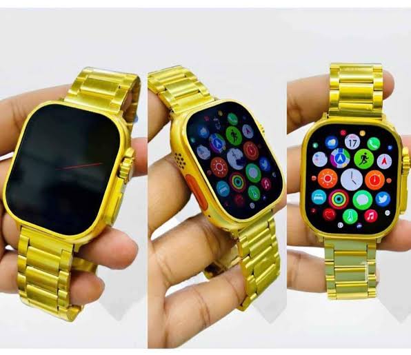 G9 Ultra Pro Gold Smart Watch with 2 Straps Men Ultra Series 9 NFC Bluetooth Call Watch for IOS&Android Phone. 