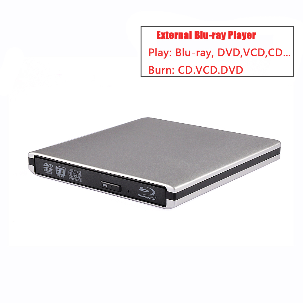 External USB3.0  Blu-Ray Burner Writer Optical DVD Drive BD-RE 3D Blu-Ray Reader  for Windows/MAC OS. 