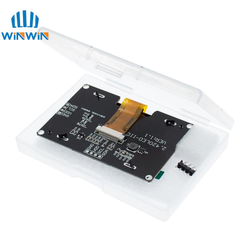 2.4" 2.42 Inch 128x64 OLED LCD Display Module SSD1309 12864 7 Pin SPI/IIC I2C Serial Interface for Arduino UNO R3 C51. 