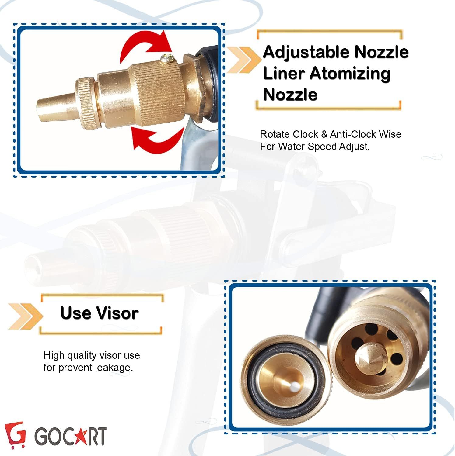 Metal trigger brass nozzle water spray gun

bagan er jonno uccho presure er water gun spray. 