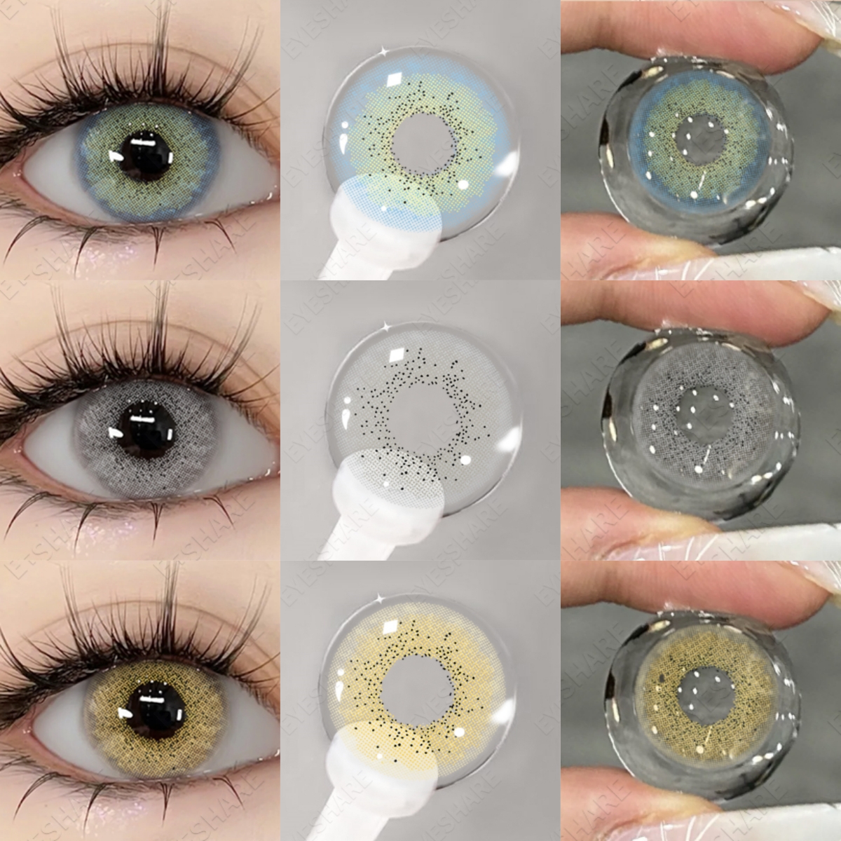 EYESHARE 2pcs Natural Color Contact Lenses for Eyes Gray Lenses Colorcont Korean Lenses Yearly Beauty Brown Eye Contacts Lens. 