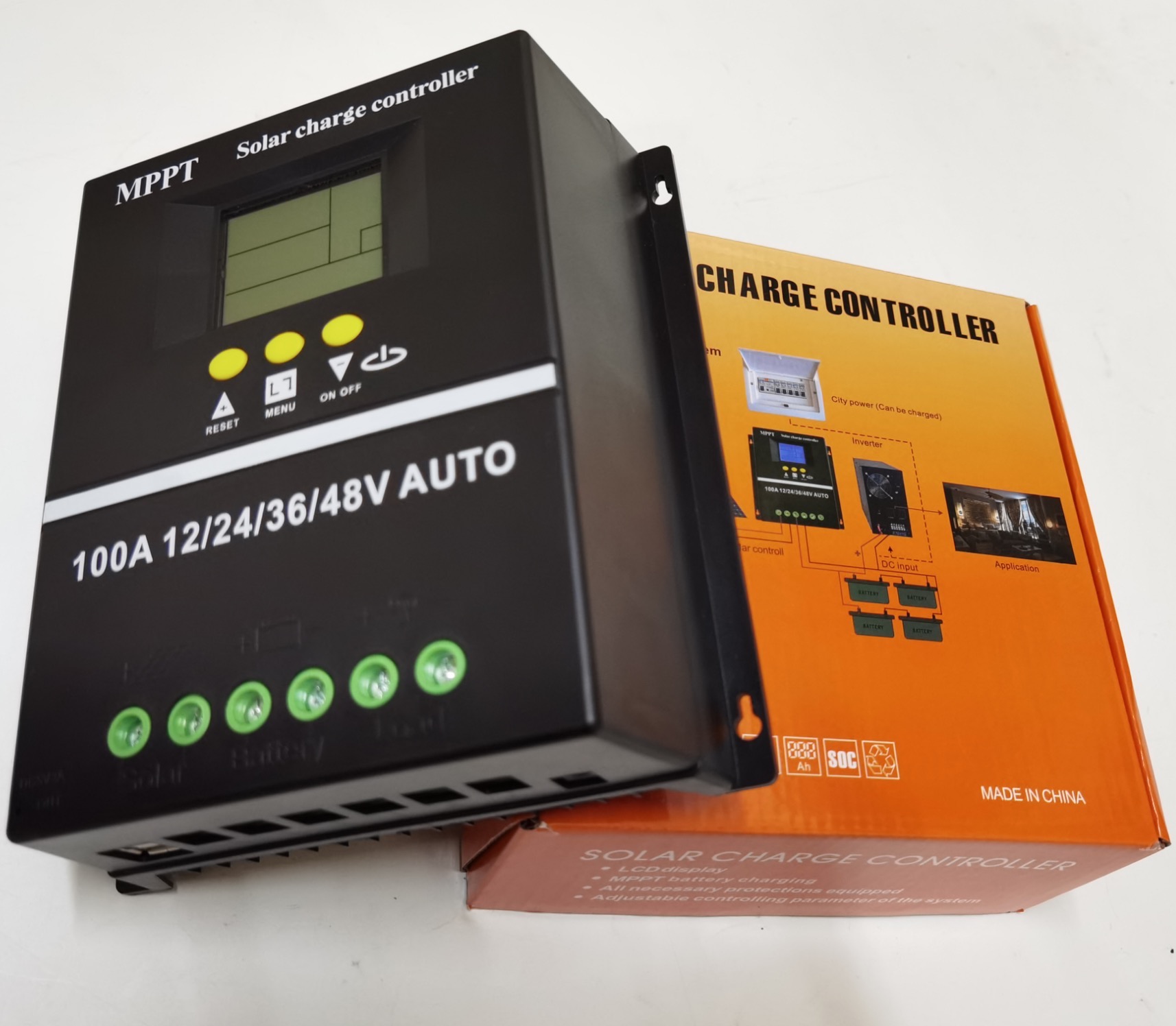 Snaterm 60A 80A 100A MPPT Solar Charge Controller Tool 12V 24V 36V 48V Solar Panel Battery Smart Regulator Lead Acid/Lithium use. 
