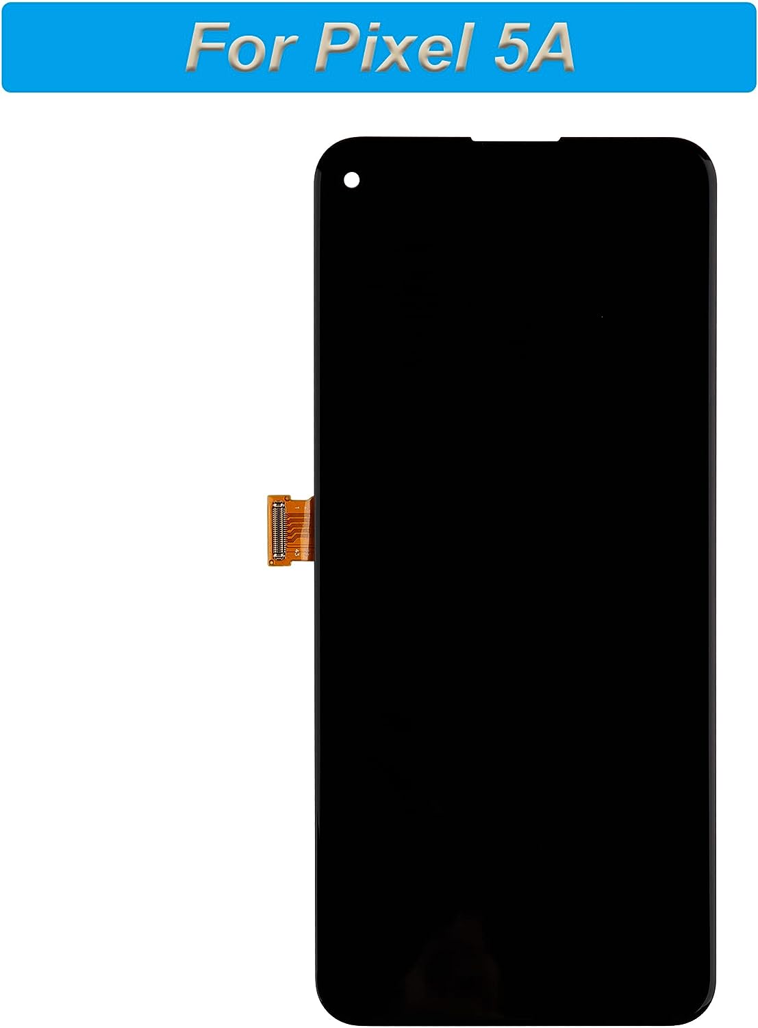 LCD Screen Replacement for Google Pixel 5A 5G G1F8F G4S1M Assembly Display Touch Screen Digitizer with Tools Kit Adhesive. 